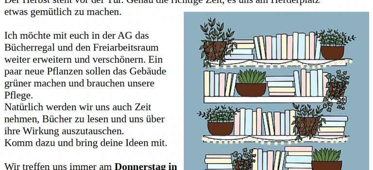 Neue AG: Romane & Pflanzen